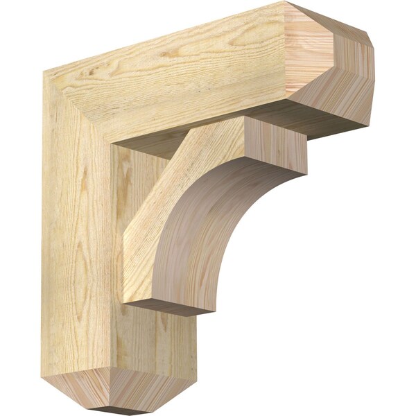 Ekena Millwork Westlake Craftsman Rough Sawn Bracket w/ Offset Brace, Douglas Fir, 8"W x 22"D x 22"H BKT0806X22X22WTL04RDF - main